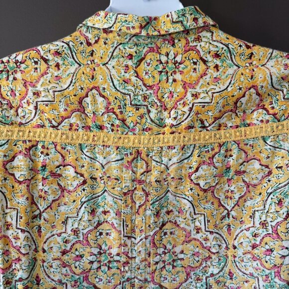 Anthropologie Pilcro Pintuck Peasant Blouse 1X Plus NWT - Picture 6 of 7